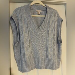 Sincerely Jules Soft Cable Knit V-Neck Sweater vest